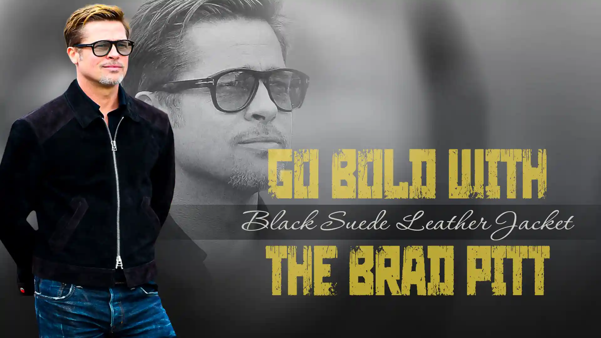 Go Bold With The Brad Pitt Black Suede Leather Jacket
