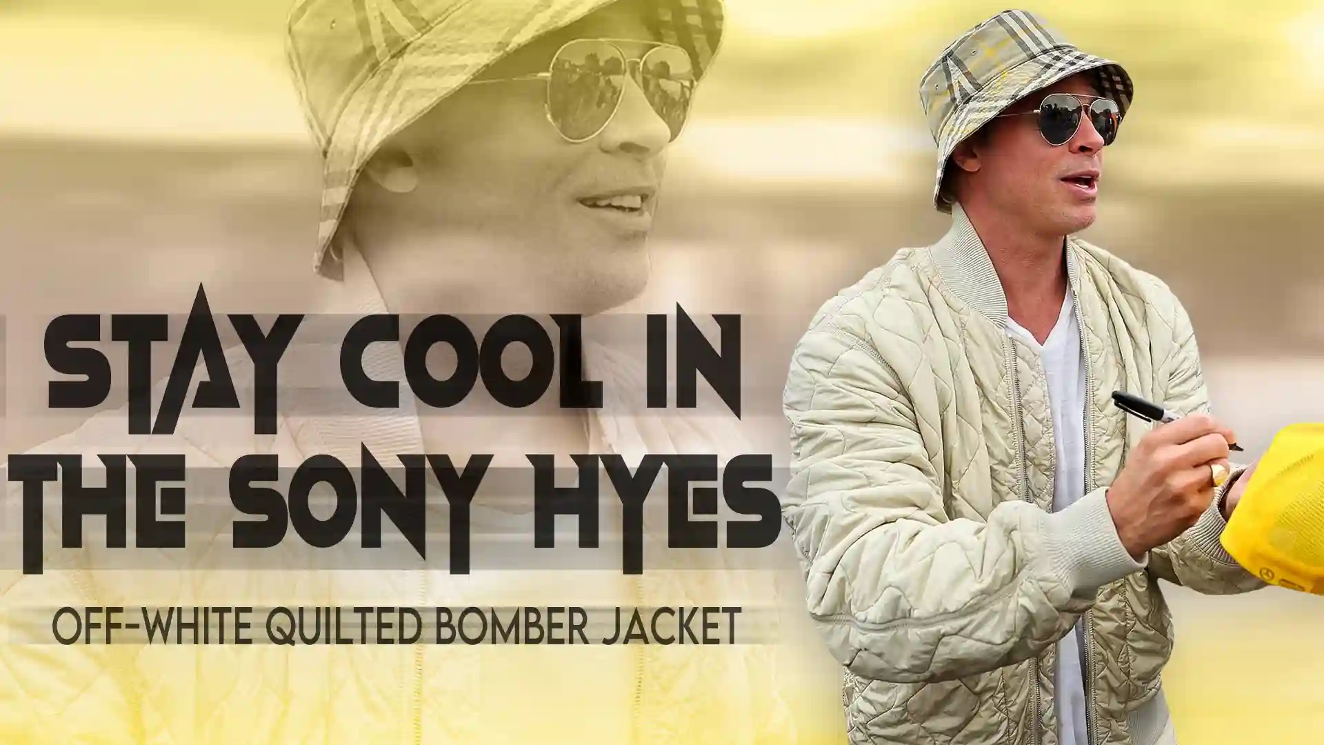 Stay Cool In The Sony Hyes Off White Quilted Bomber Jacket